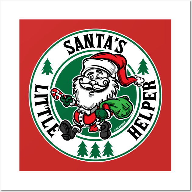 Santa's Little Helper Mascot Wall Art by eShirtLabs